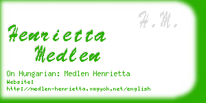 henrietta medlen business card